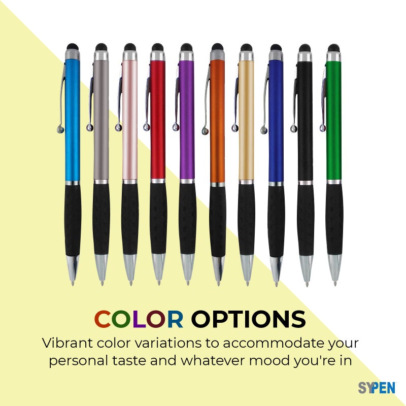 SyPen Stylus Pens -2 in1 Capactive Touch Screen with Ballpoint Writing Pen Sensitive Stylus Tip For Your iPad iPhone Samsung Galaxy & All Smart Devices -Metallic Barrel - Assorted Colors Comfy Grips,24 Pack - Image 4